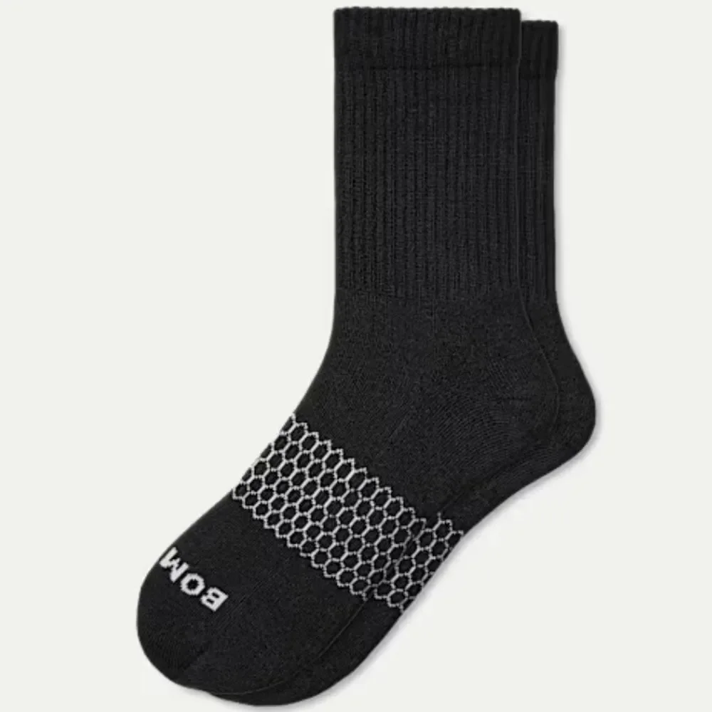 BOMBAS BUNDLE TWO PAIR OF Women's Solids Half Calf Socks, Black, NWOT, LARGE